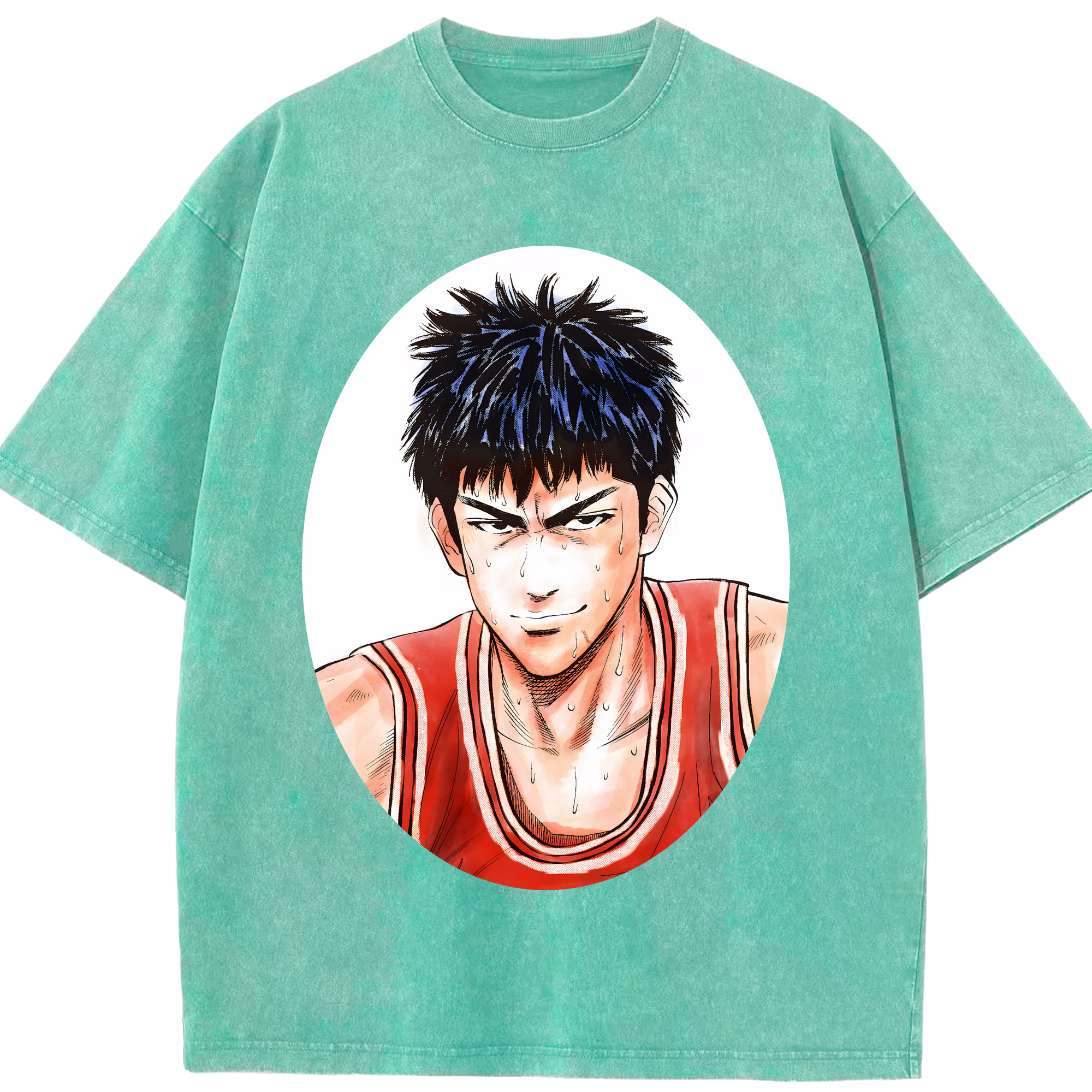 （画像用） SLAM DUNK／スラムダンク 綿100% ヴィンテージ風 半袖Tシャツ（フロントプリント）